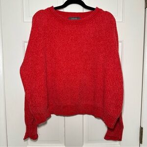 Primark Chenille Red Oversized Sweater Size M